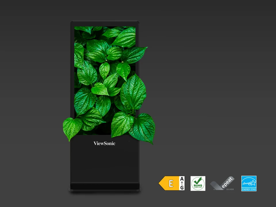 ViewSonic 55” 4K UHD Non-Touch Digital Poster 21 Energy-Efficient Commercial Performance