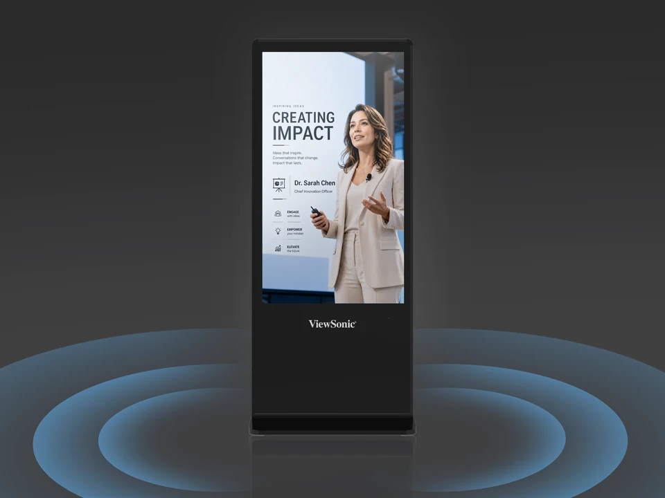 ViewSonic 55” 4K UHD Non-Touch Digital Poster 23 Clear Audio Without External Speakers