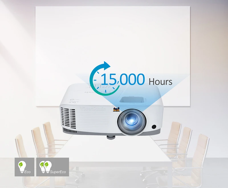 Viewsonic, PA503S, - Proyector DLP 3D, 3600 lúmenes ANSI, SVGA 800 X 600,  4:3, Color Blanco : Precio Guatemala