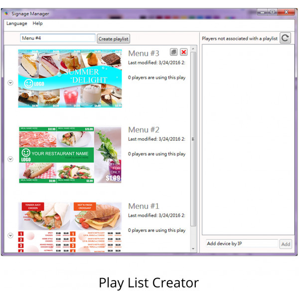 ViewSonic Jelző szoftver Signage Manager