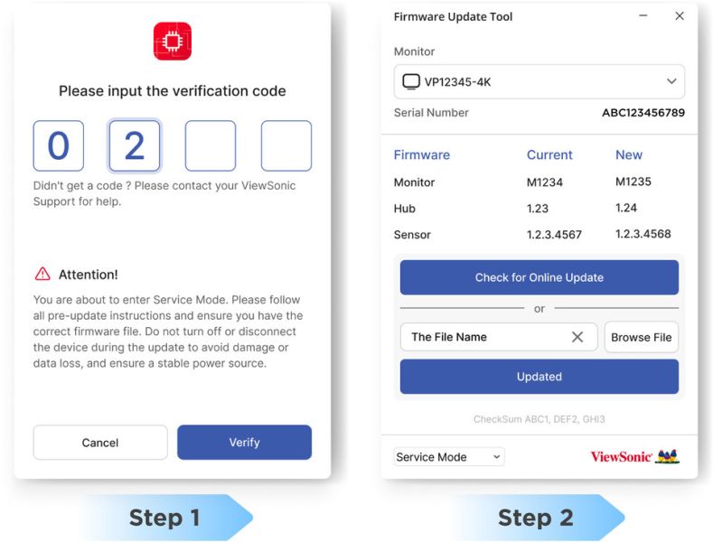 ViewSonic Monitor Accessory Firmware Update Tool