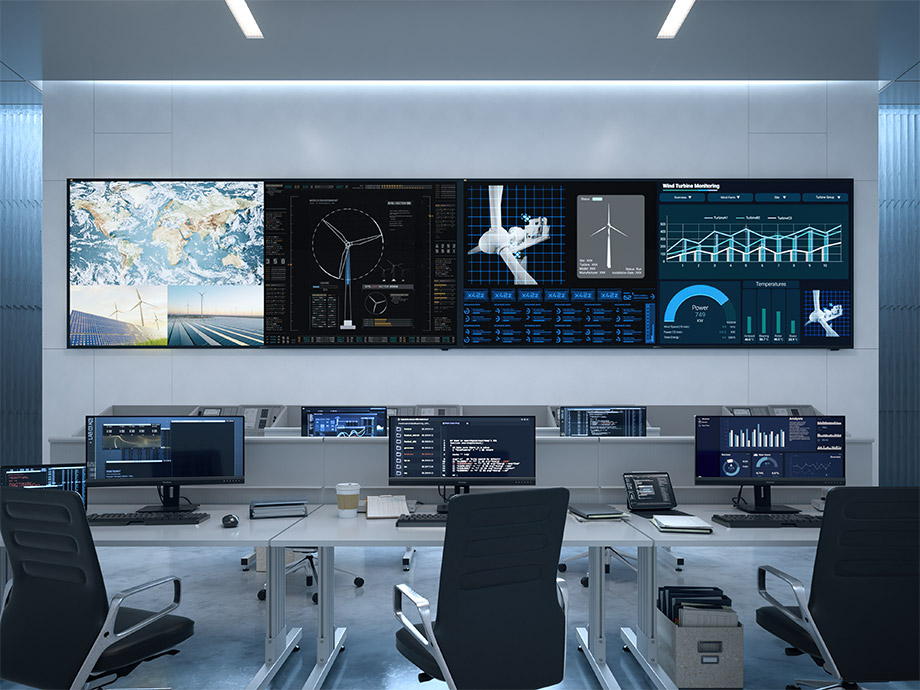 Operators monitoring multiple data streams in real time.