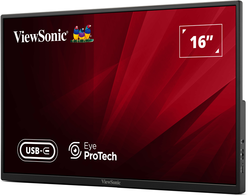 ViewSonic VA1650 16” USB-C Lightweight Portable Monitor - ViewSonic ...