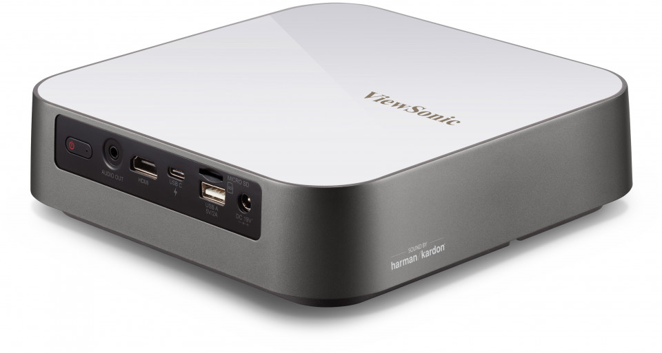 ViewSonic M2e Instant Smart 1080p Portable LED Projector with