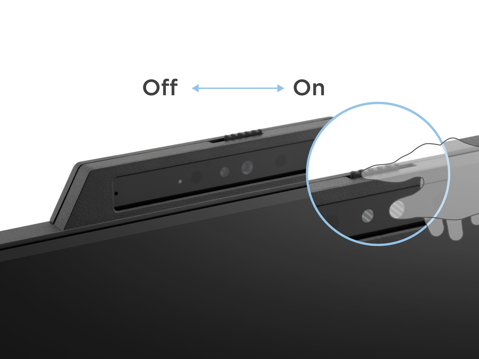 Fizyczna osłona przesuwna zapewniająca prywatność i spokój ducha​ 1