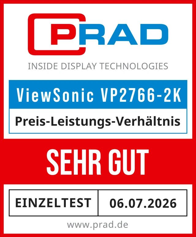 ViewSonic VP2766-2K im Test: Farbprofi zum Kampfpreis