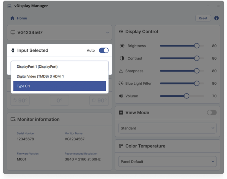 ViewSonic Software de monitorizare vDisplay Manager
