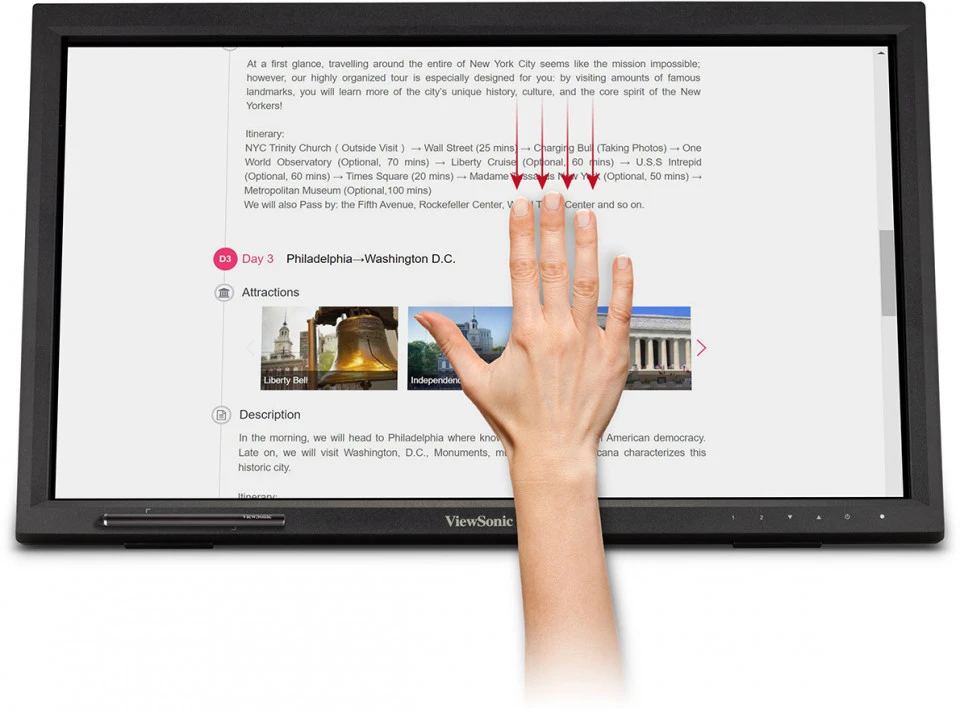 ViewSonic TD2423 24 inç IR Dokunmatik Monitör - ViewSonic Türkiye