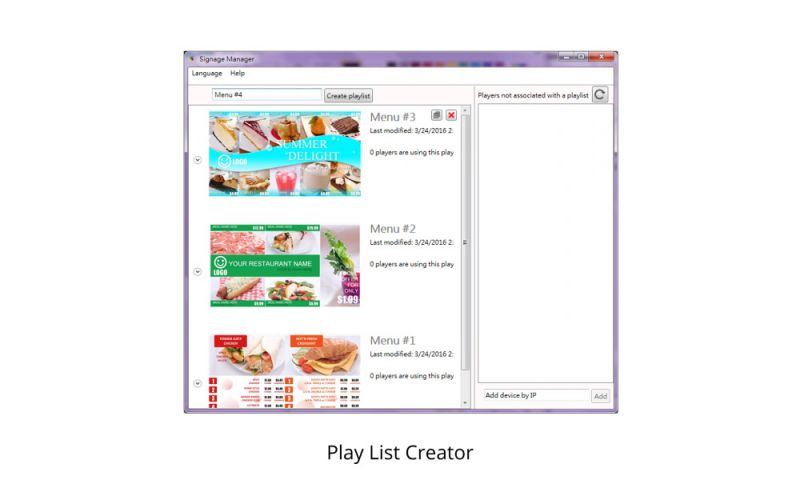 ViewSonic Phần mềm quản lý Signage Manager