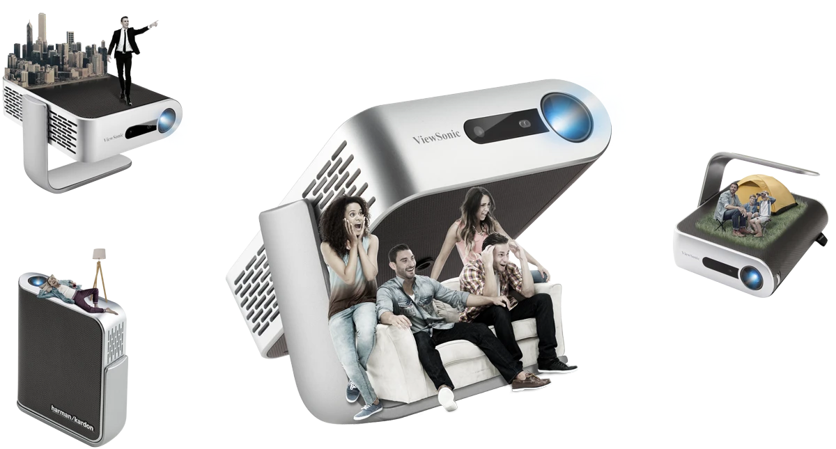 ViewSonic M1+ LED Portable Wireless Projector with Harman Kardon