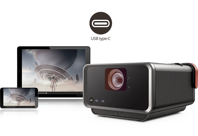 ViewSonic X10-4K 4K UHD Short Throw Portable Smart LED Projector